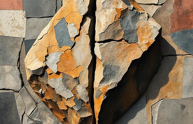 two rock halves