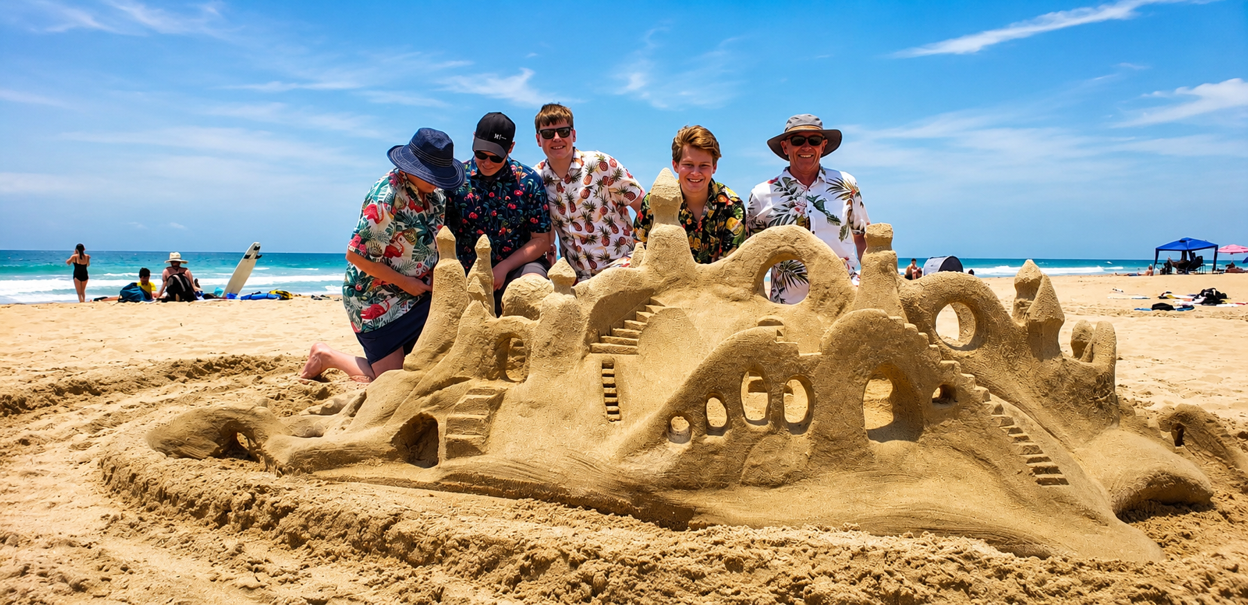 Sandcastle workshops with people