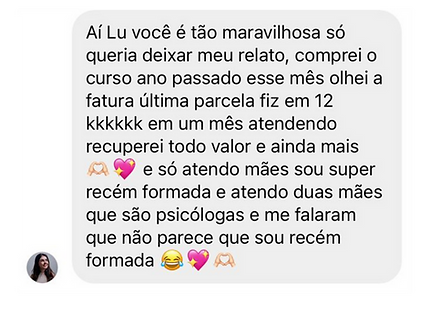 Depoimento de uma aluna do Cuidando de Mamães