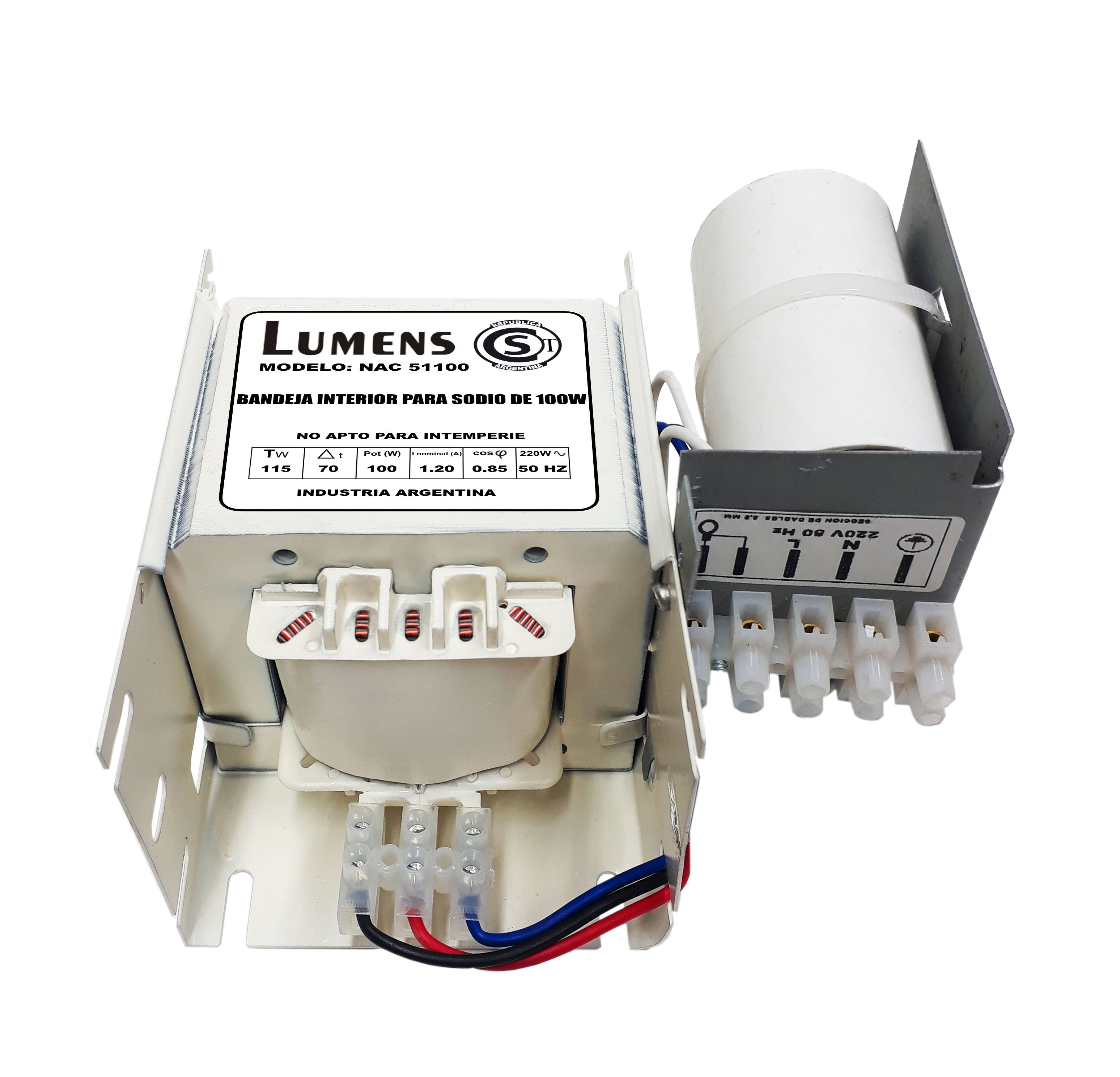 BANDEJA INT. PARA LÁMPARA DE SODIO DE 100W / NAC 51100