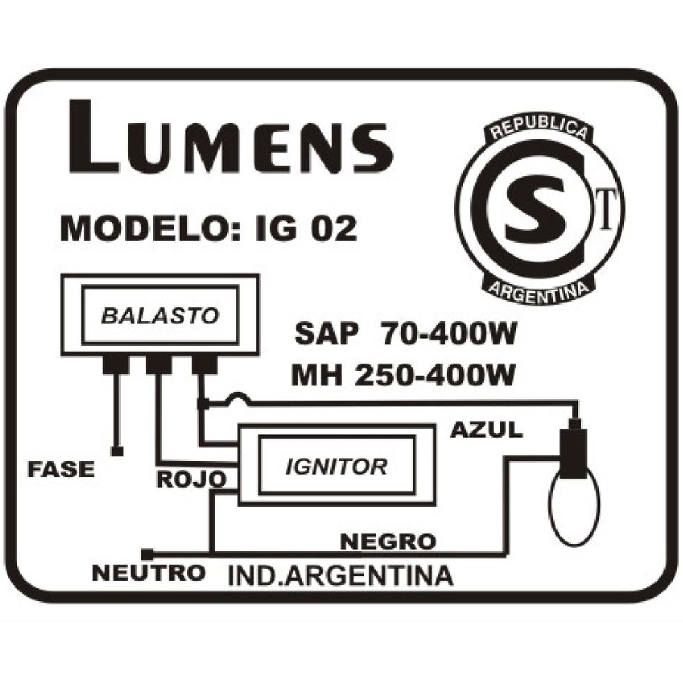 Miniatura: IGNITOR PARALELO NA DE 70 - 400W Y MH 250 - 400W- IG 02