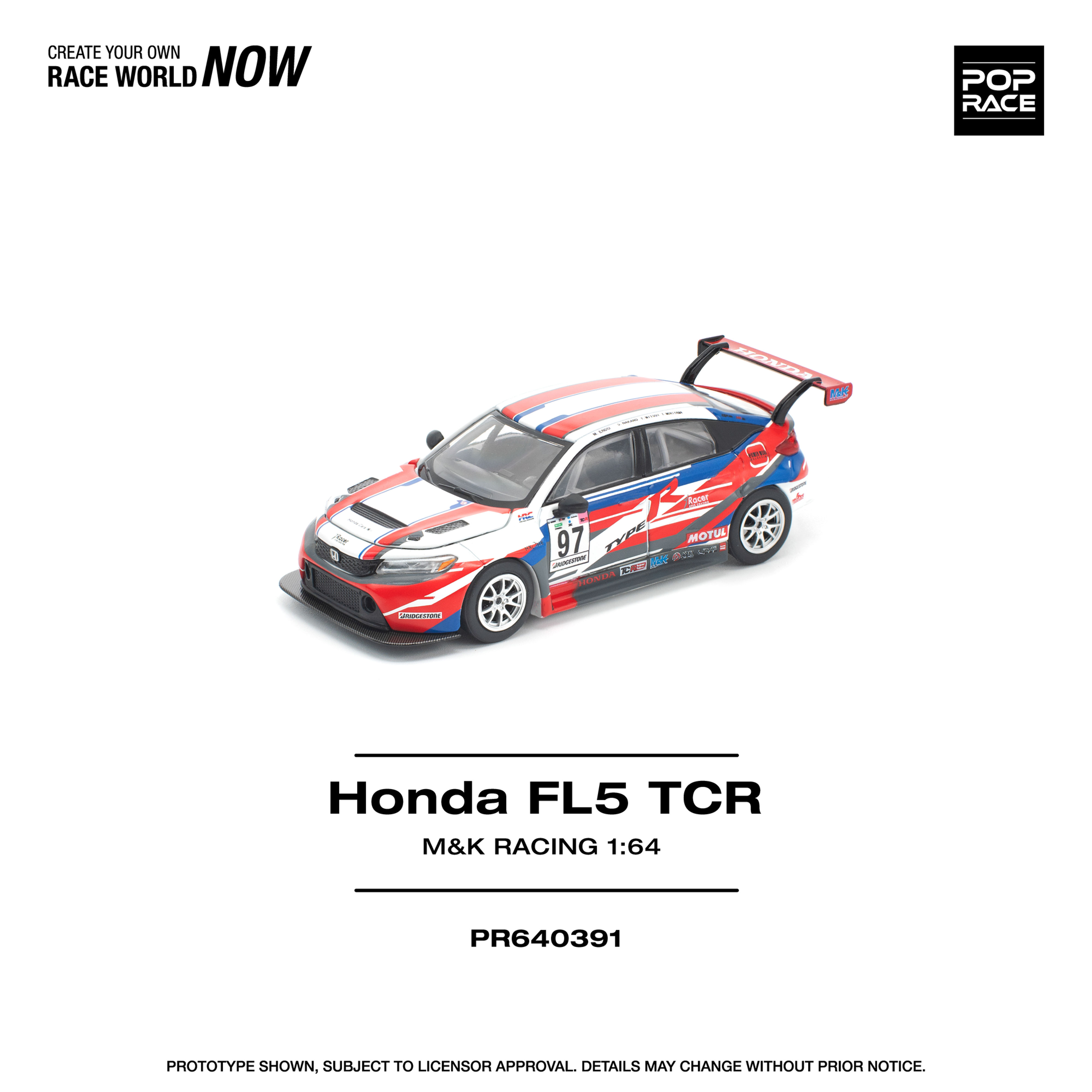 1/64 HONDA CIVIC TYPE-R (FL5) TCR - M&K RACING - Pop Race - PR640391
