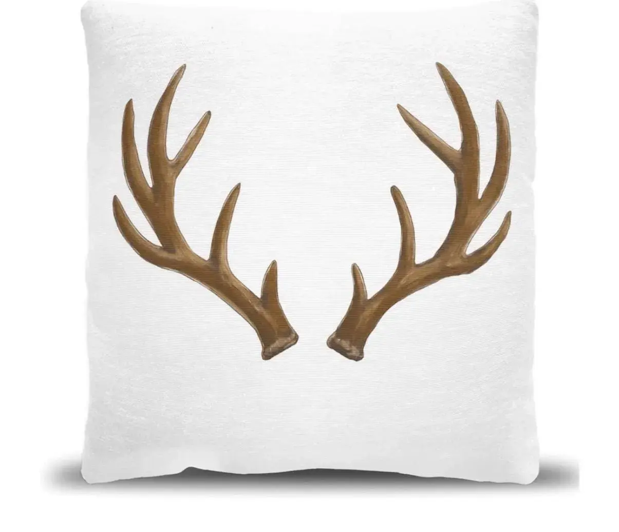 Rustic Antler Pillow