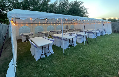 20x40 Tent with String Lights