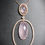 Thumbnail: 18KT Rose Gold Diamond And Amethyst Oval Pendant