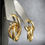Thumbnail: 14KT Yellow Gold Multi Twisted Ovals Earrings