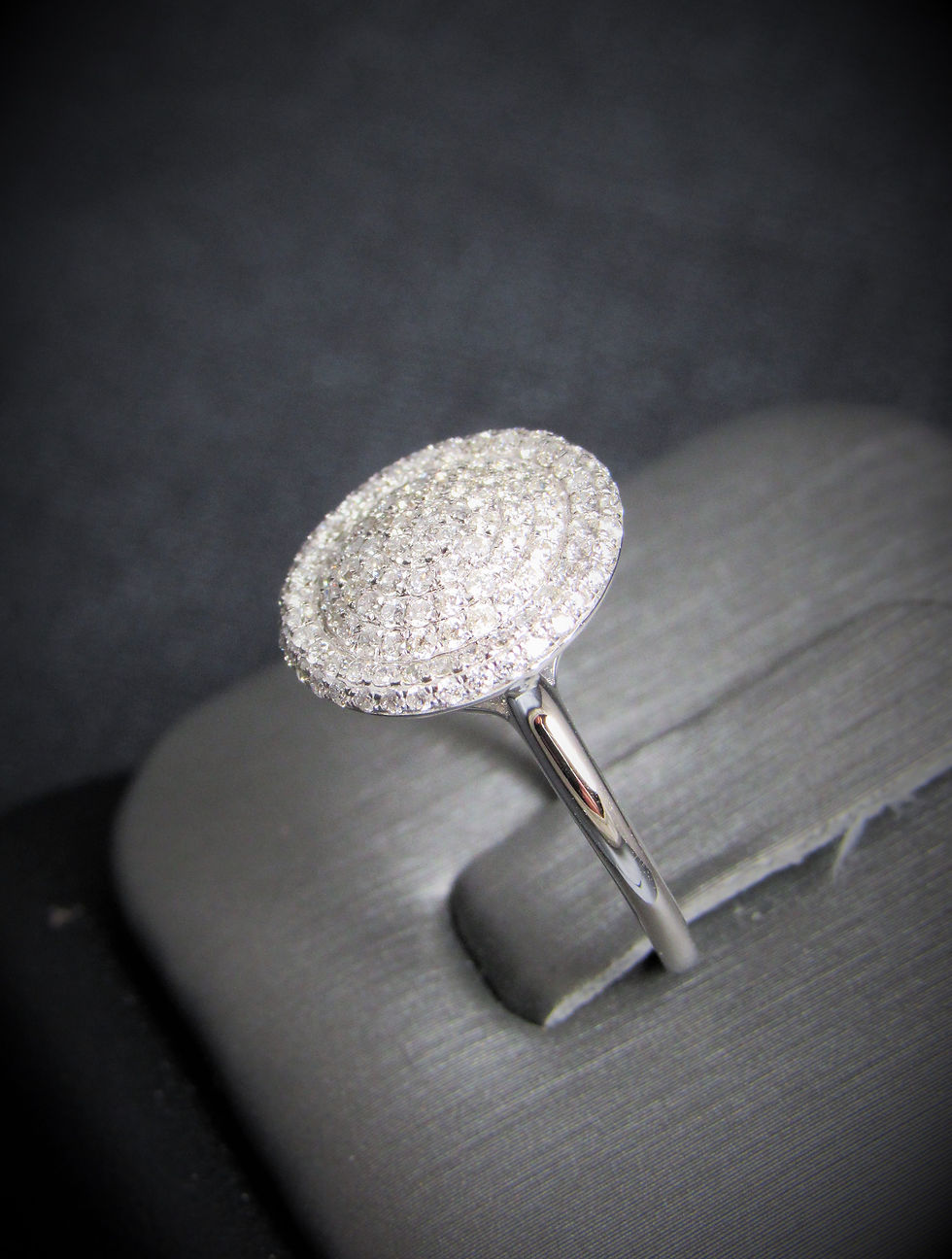 Thumbnail: 14KT White Gold Diamond Pave Ring