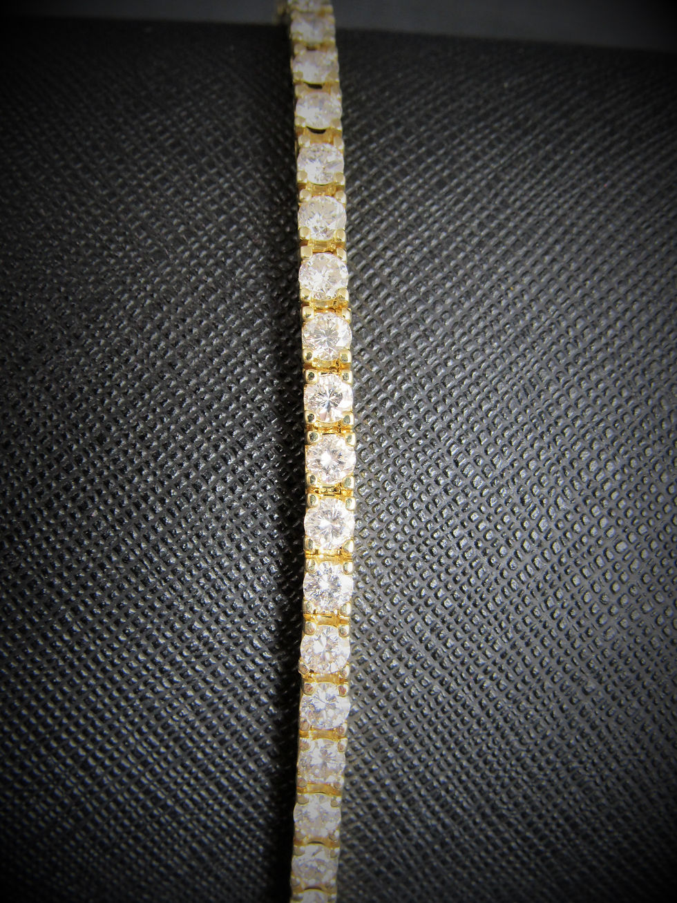 Thumbnail: 14KT Yellow Gold Diamond Tennis-Style Bracelet