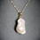 Thumbnail: 14KT Yellow Gold Single White Baroque Pearl Pendant
