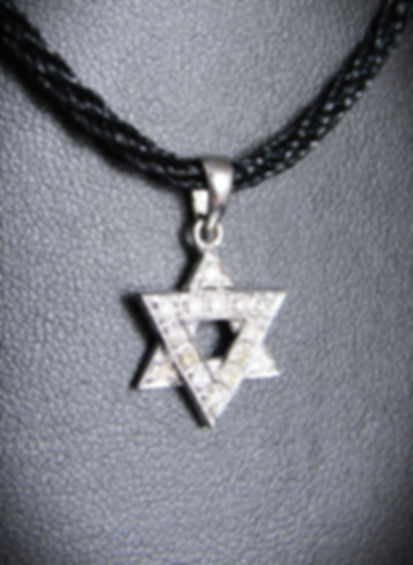 18KT White Gold Diamond Star of David Pendant
