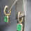 Thumbnail: 10KT Yellow Gold Diamond And Emerald Earrings