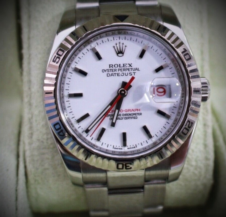 ROLEX Turn-O-Graph 116264 Watch 18KT white gold Bezel