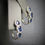 Thumbnail: 14KT White Gold Diamond And Sapphire Earrings