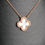 Thumbnail: 14KT Rose Gold Diamond And White Mother-Of-Pearl Clover Pendant