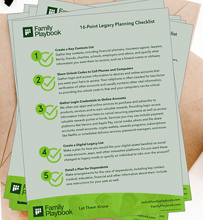 16 Point Legacy Planning Checklist