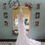 Thumbnail: White mermaid wedding gown with lace detail
