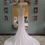 Thumbnail: White mermaid wedding gown with lace detail