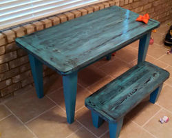 Kids play/craft table with bench