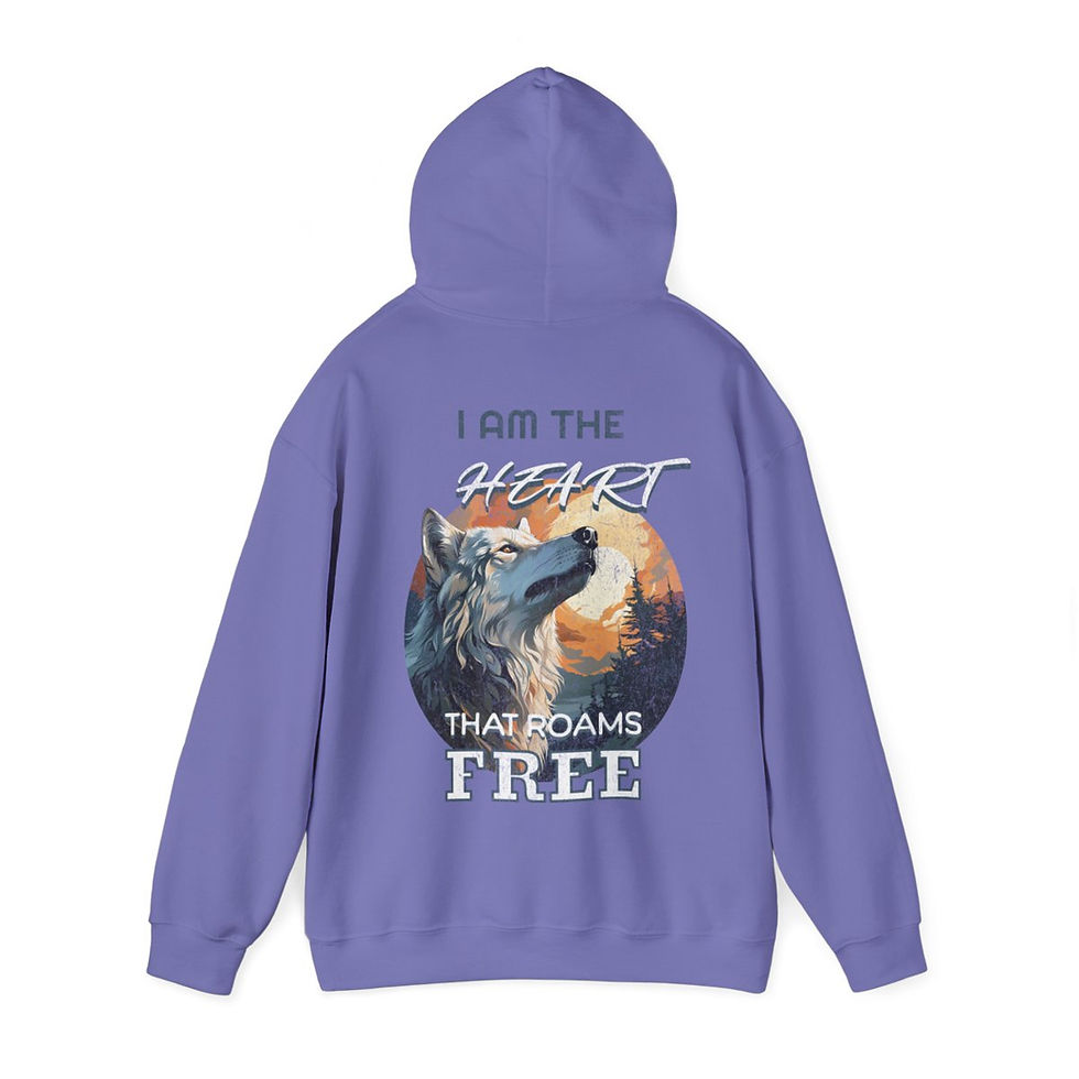 Thumbnail: Unisex Heavy Blend™ Hooded Sweatshirt - I Am The Heart That Roams Free