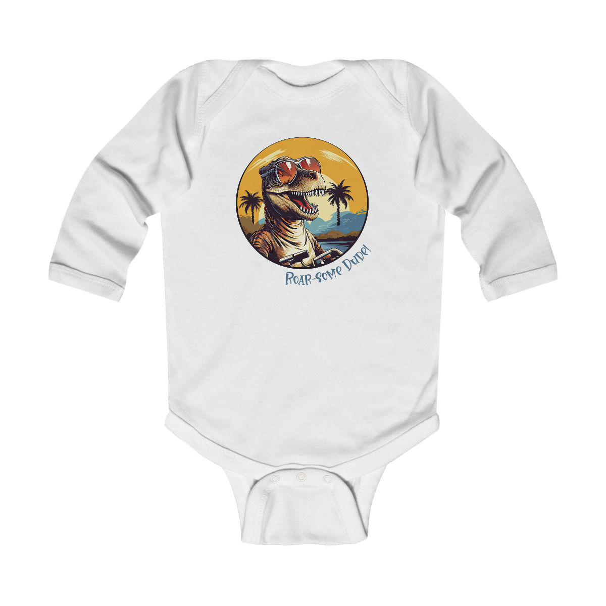 Infant Long Sleeve Bodysuit - Roar-some Dude!
