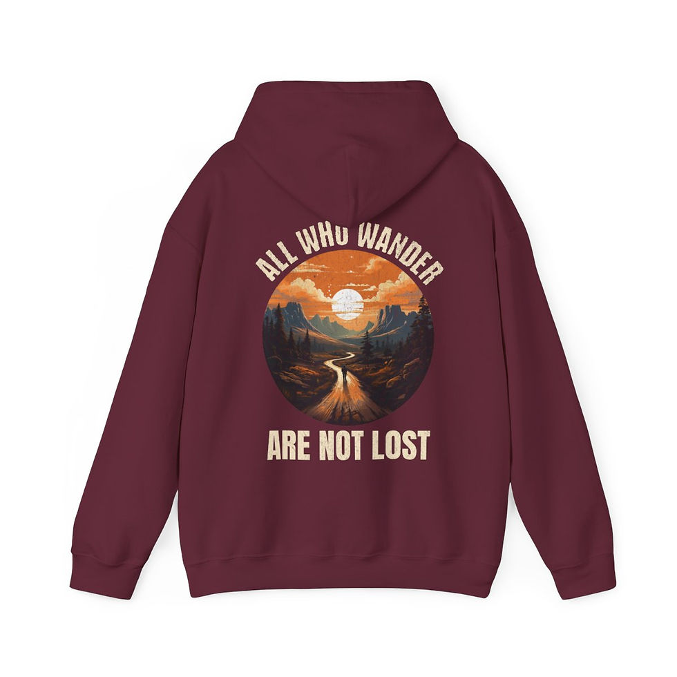 Thumbnail: Unisex Heavy Blend™ Hooded Sweatshirt - All Who Wander Are Not Lost