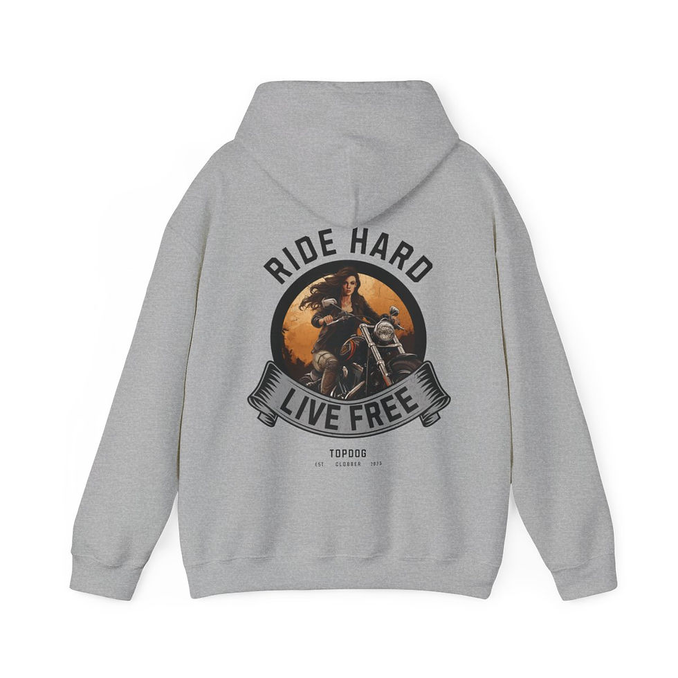 Thumbnail: Unisex Heavy Blend™ Hooded Sweatshirt - Ride Hard, Live Free