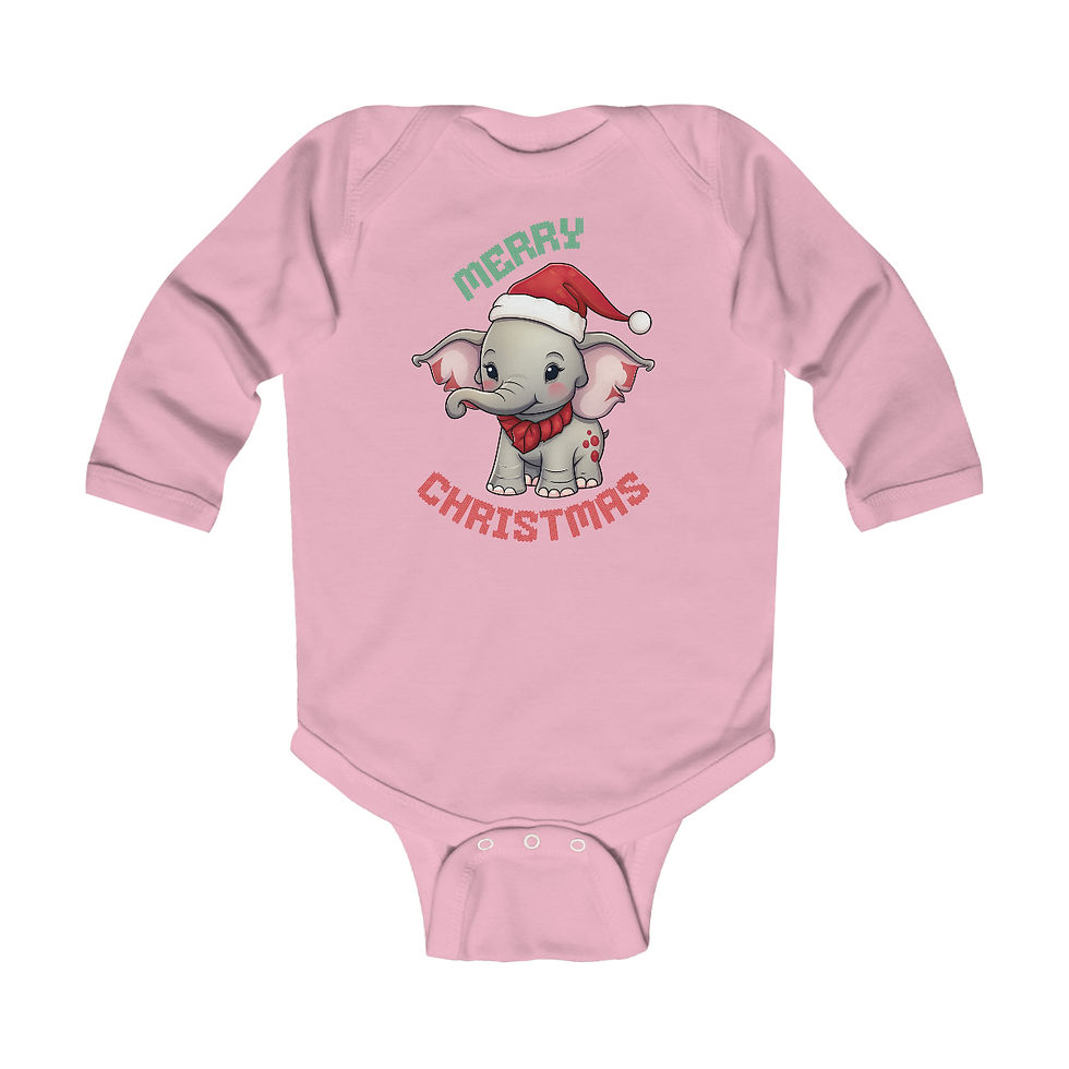 Thumbnail: Infant Long Sleeve Bodysuit - Merry Christmas