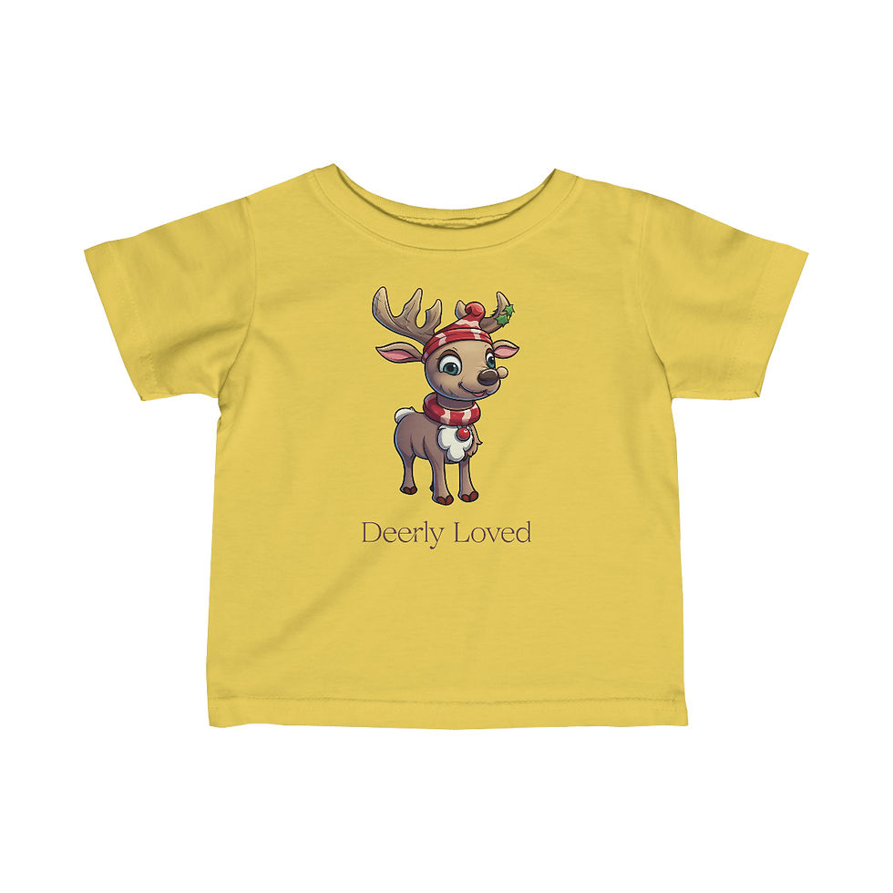 Thumbnail: Infant Fine Jersey Tee - Deerly Loved