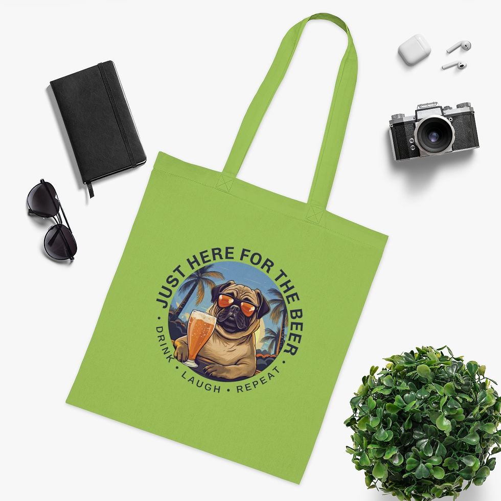 Cotton Tote - Just Here For The Beer