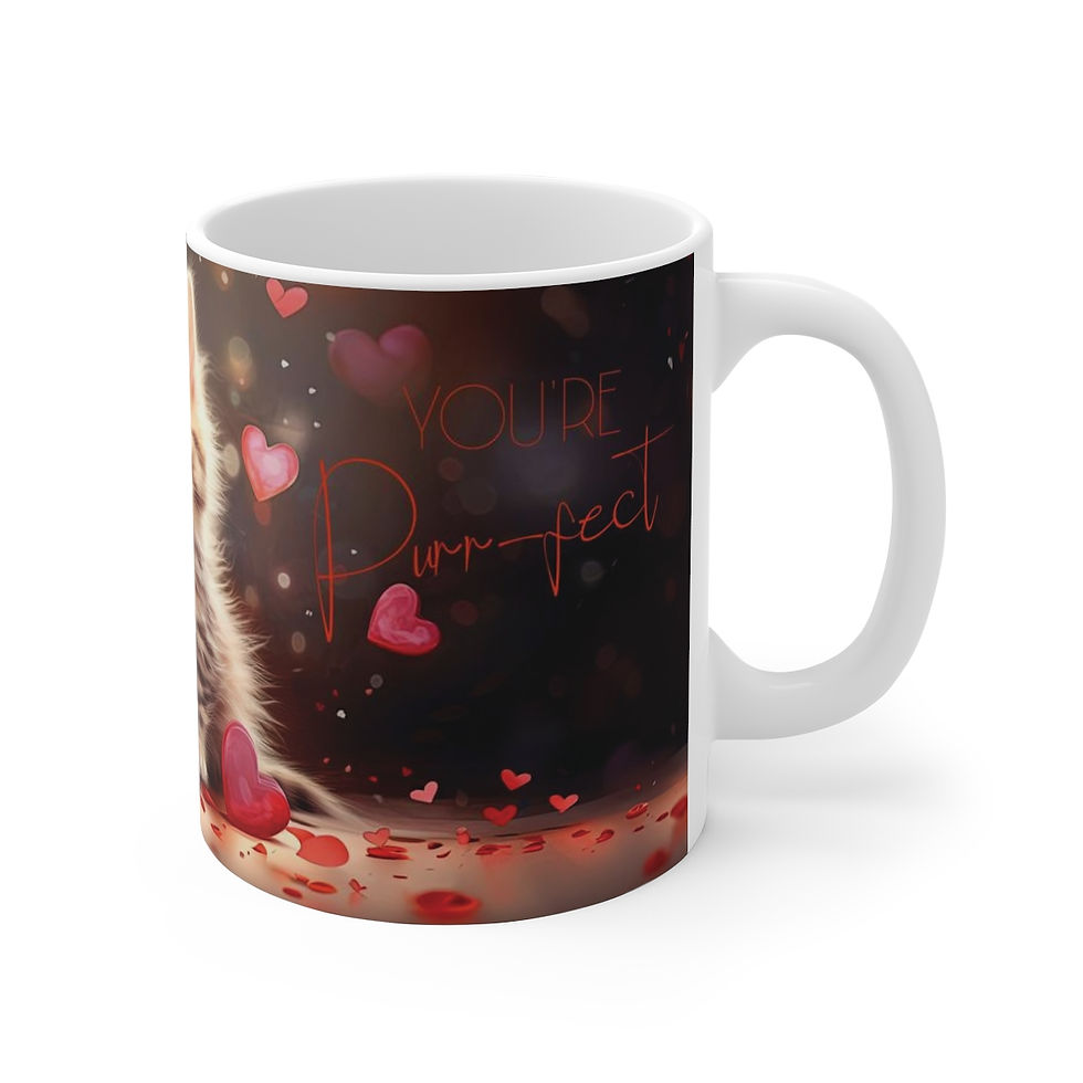 Thumbnail: 11oz White Mug - You're Purr-fect