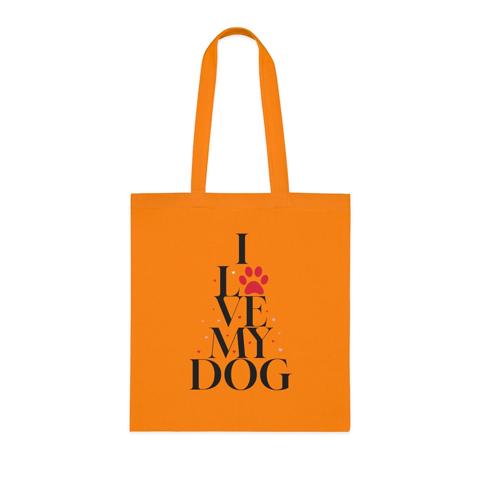 Thumbnail: Cotton Tote - I Love My Dog