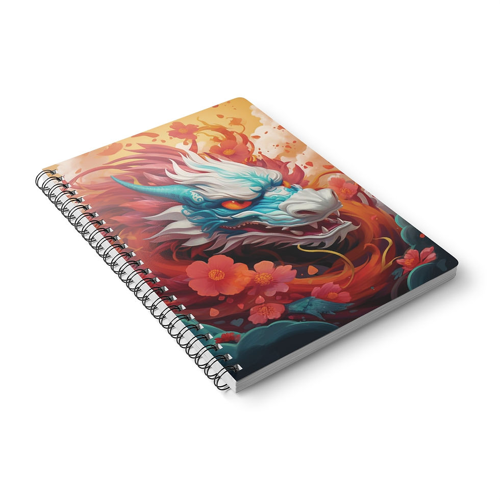 Thumbnail: Wirobound Softcover Notebook, A5 - Year of the Dragon