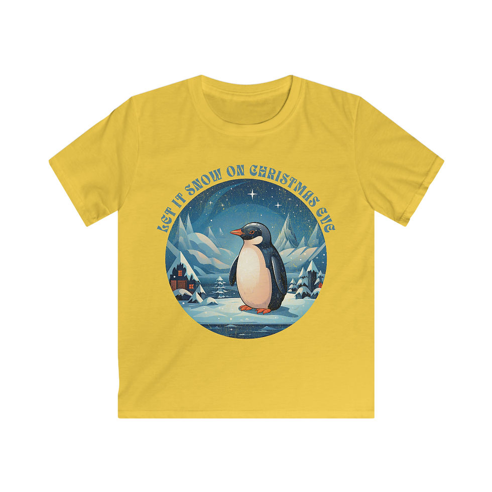 Thumbnail: Kids Softstyle Tee - Let It Snow On Christmas Eve