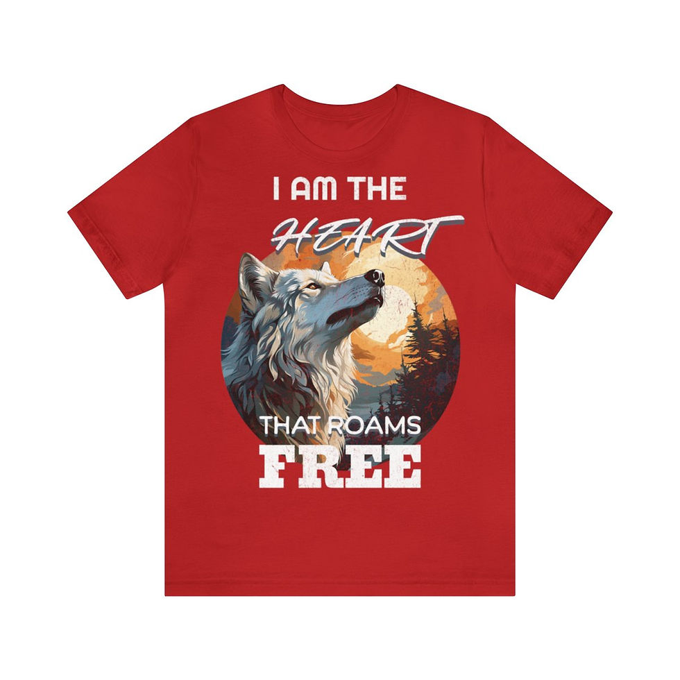Thumbnail: Unisex Jersey Short Sleeve Tee - I Am The Heart That Roams Free