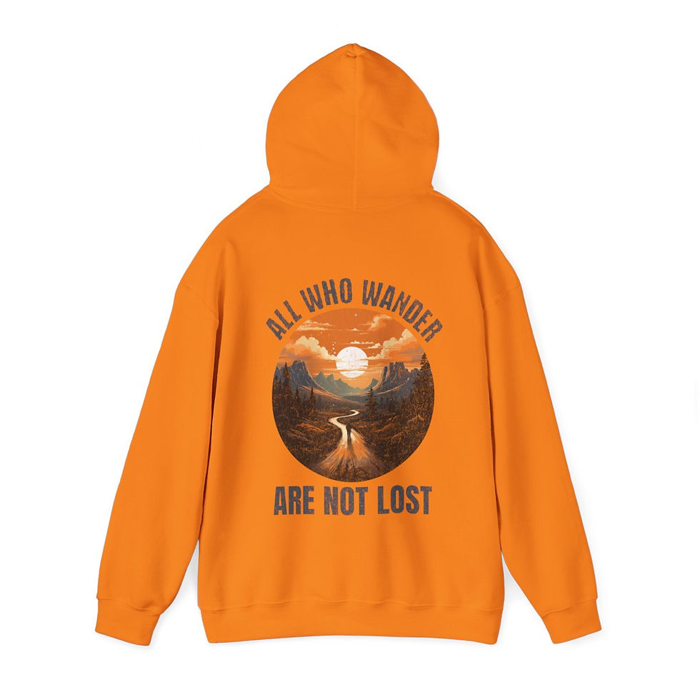 Thumbnail: Unisex Heavy Blend™ Hooded Sweatshirt - All Who Wander Are Not Lost