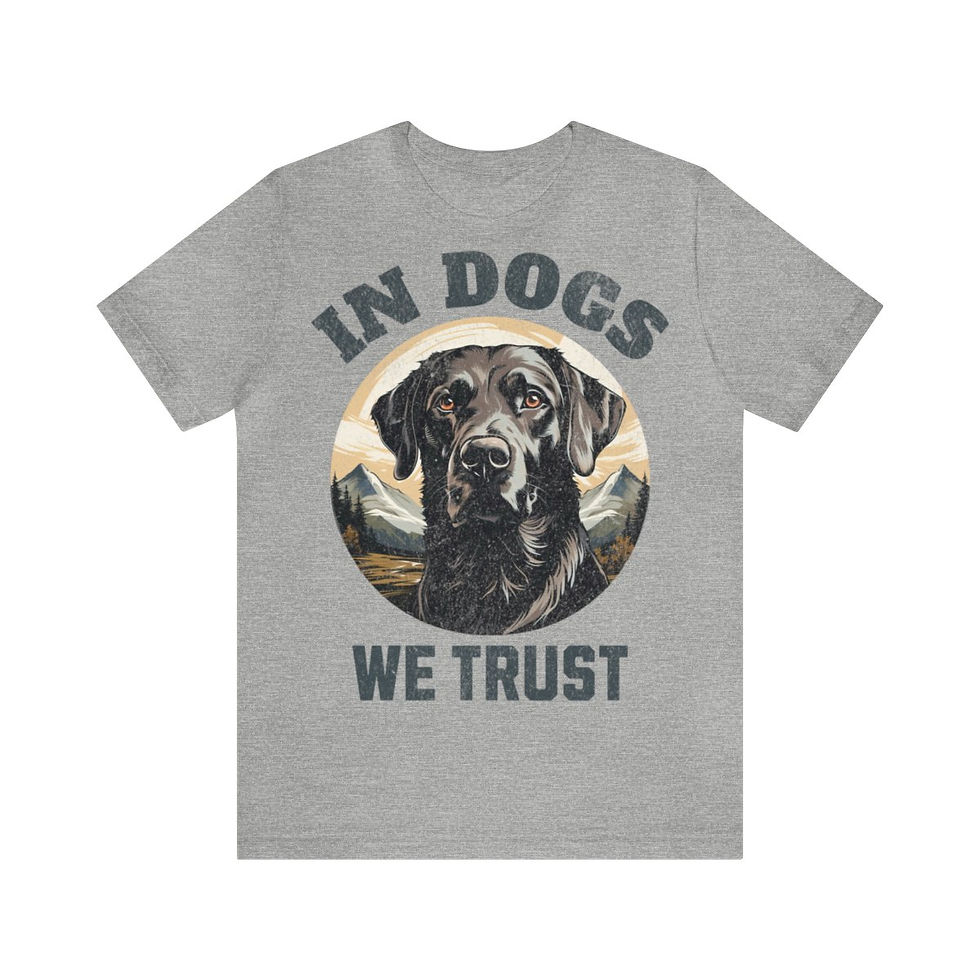 Thumbnail: Unisex Jersey Short Sleeve Tee - In Dogs We Trust