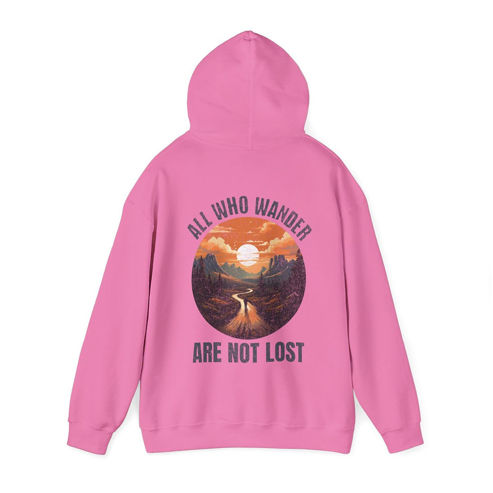 Thumbnail: Unisex Heavy Blend™ Hooded Sweatshirt - All Who Wander Are Not Lost