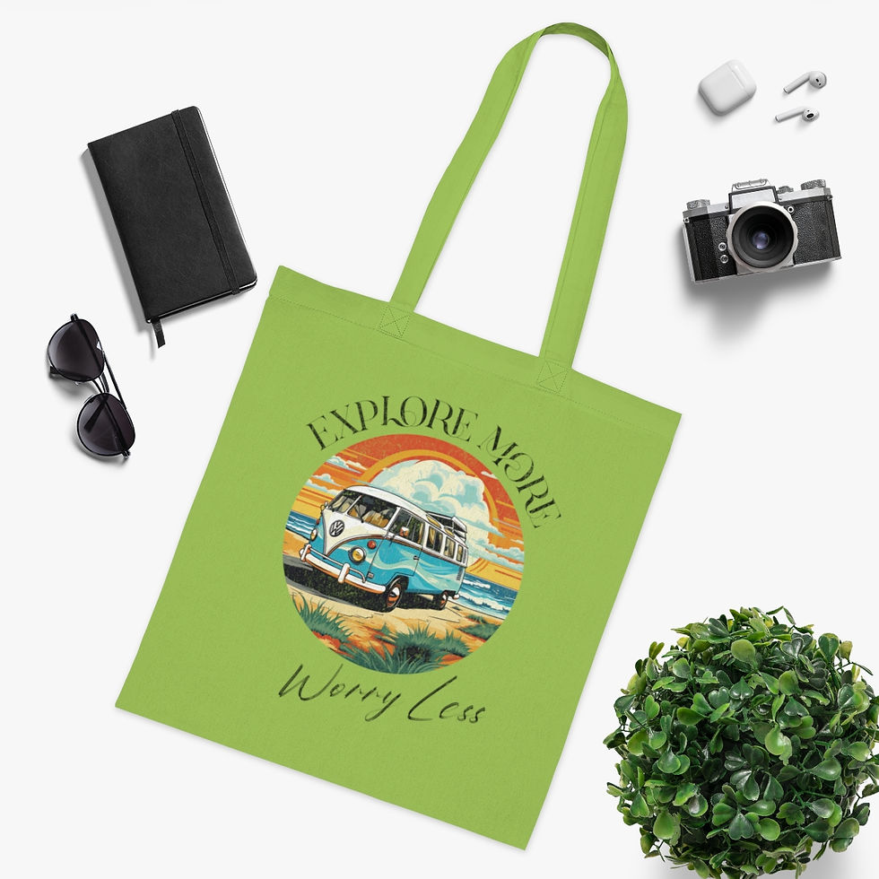 Thumbnail: Cotton Tote - Explore More, Worry Less