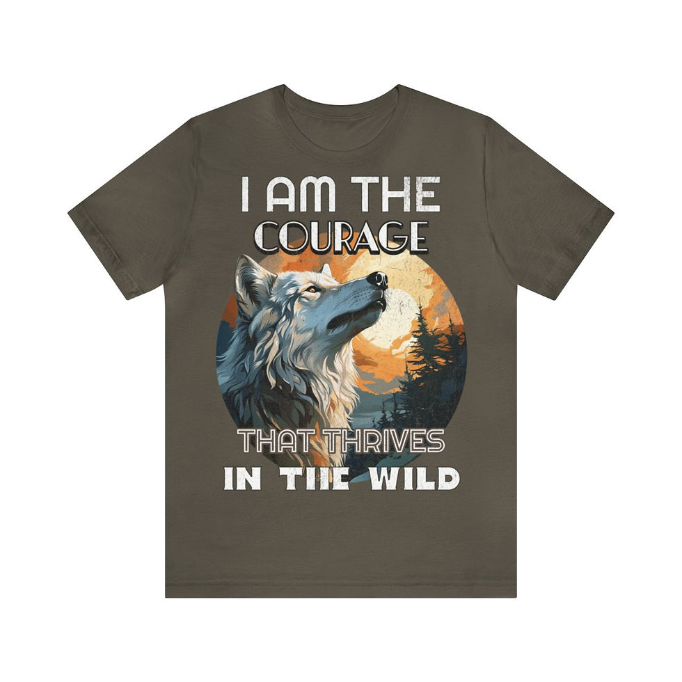 Thumbnail: Unisex Jersey Short Sleeve Tee - I Am The Courage That Thrives In The Wild