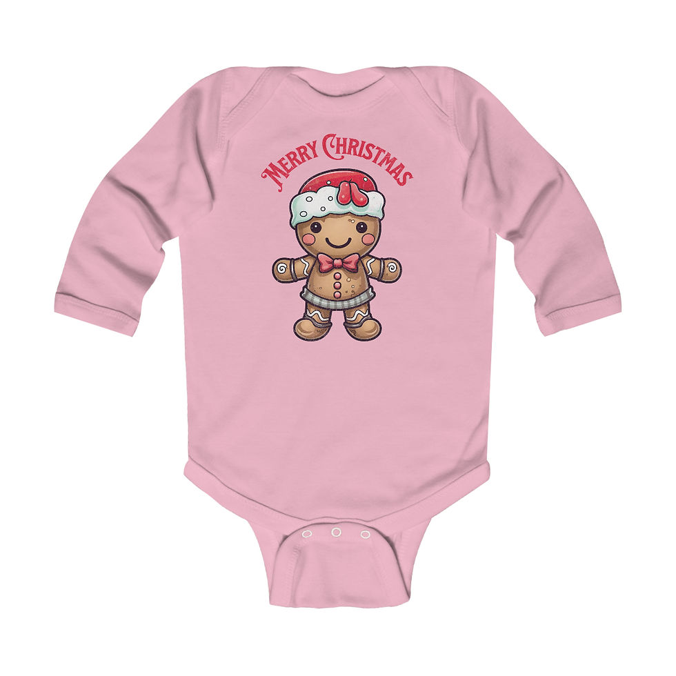 Thumbnail: Infant Long Sleeve Bodysuit - Merry Christmas