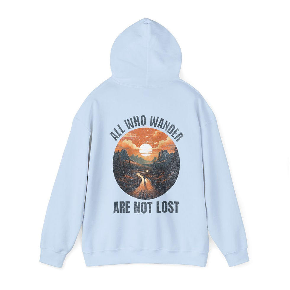 Thumbnail: Unisex Heavy Blend™ Hooded Sweatshirt - All Who Wander Are Not Lost