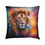Thumbnail: 22" x 22" Square Pillow with a Vibrant Colourful AI Print of a Lion