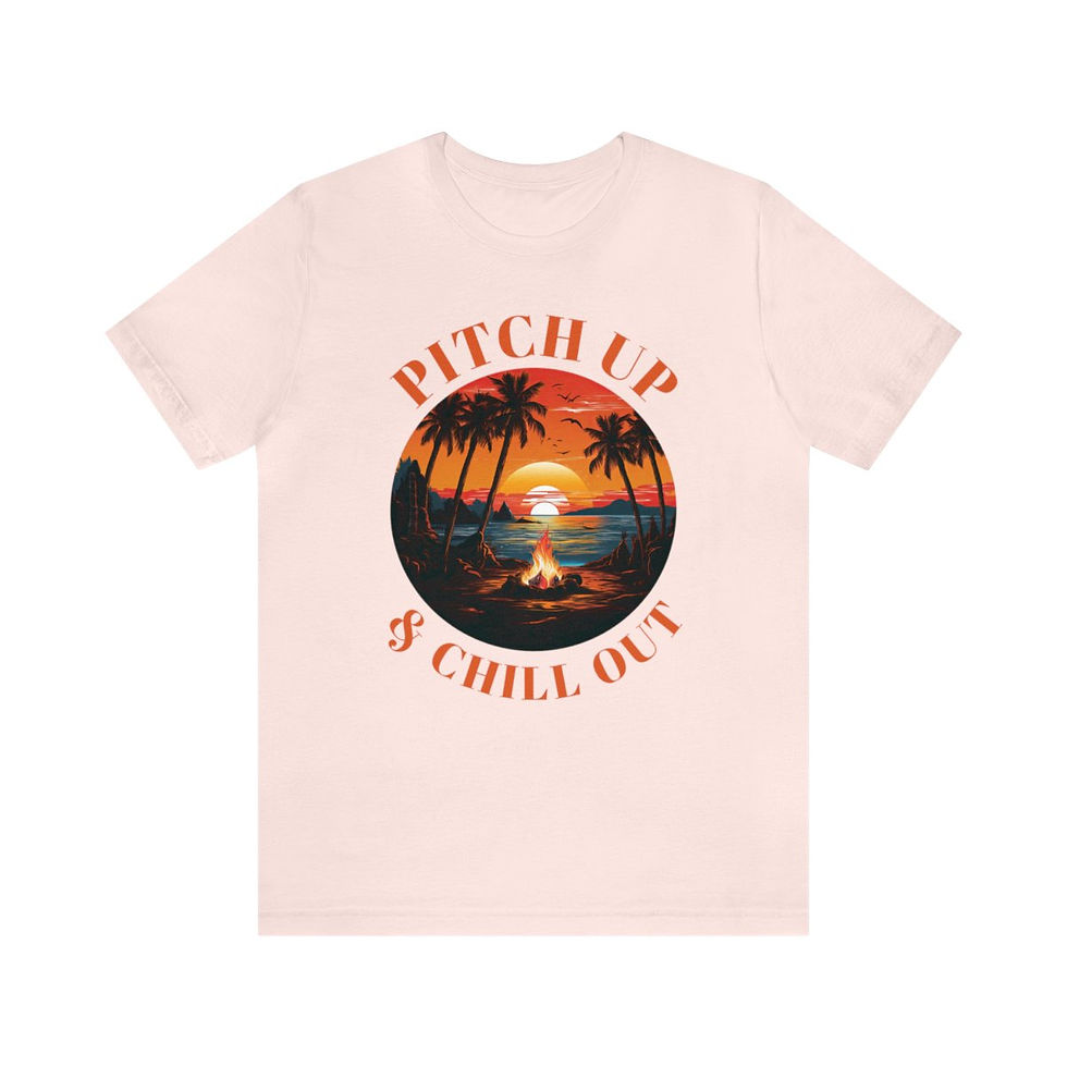 Thumbnail: Unisex Jersey Short Sleeve Tee - Pitch Up & Chill Out