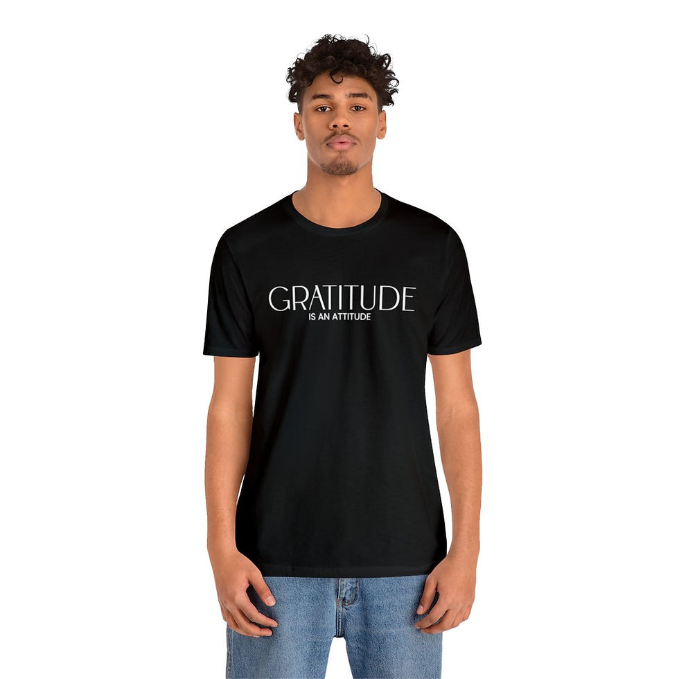 Thumbnail: Unisex Jersey Short Sleeve Tee - Gratitude Is An Attitude