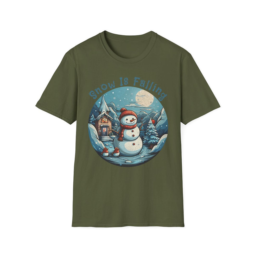 Thumbnail: Unisex Softstyle T-Shirt - Snow Is Falling