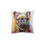 Thumbnail: 12" x 12" Square Pillow with a Colourful AI Print of a French Bulldog Puppy