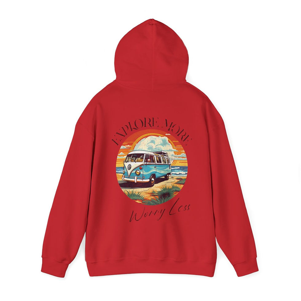 Thumbnail: Unisex Heavy Blend™ Hooded Sweatshirt - Explore More, Worry Less