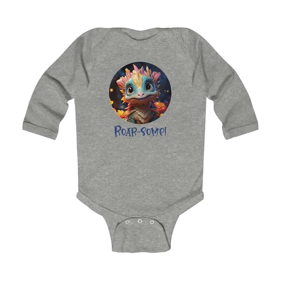 Thumbnail: Infant Long Sleeve Bodysuit - Roar-some!