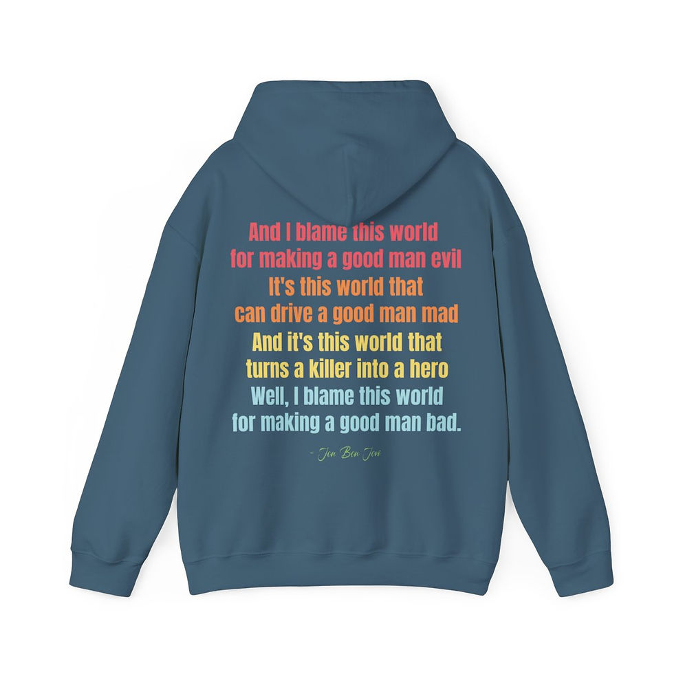 Thumbnail: Unisex Heavy Blend™ Hooded Sweatshirt - And I Blame This World...