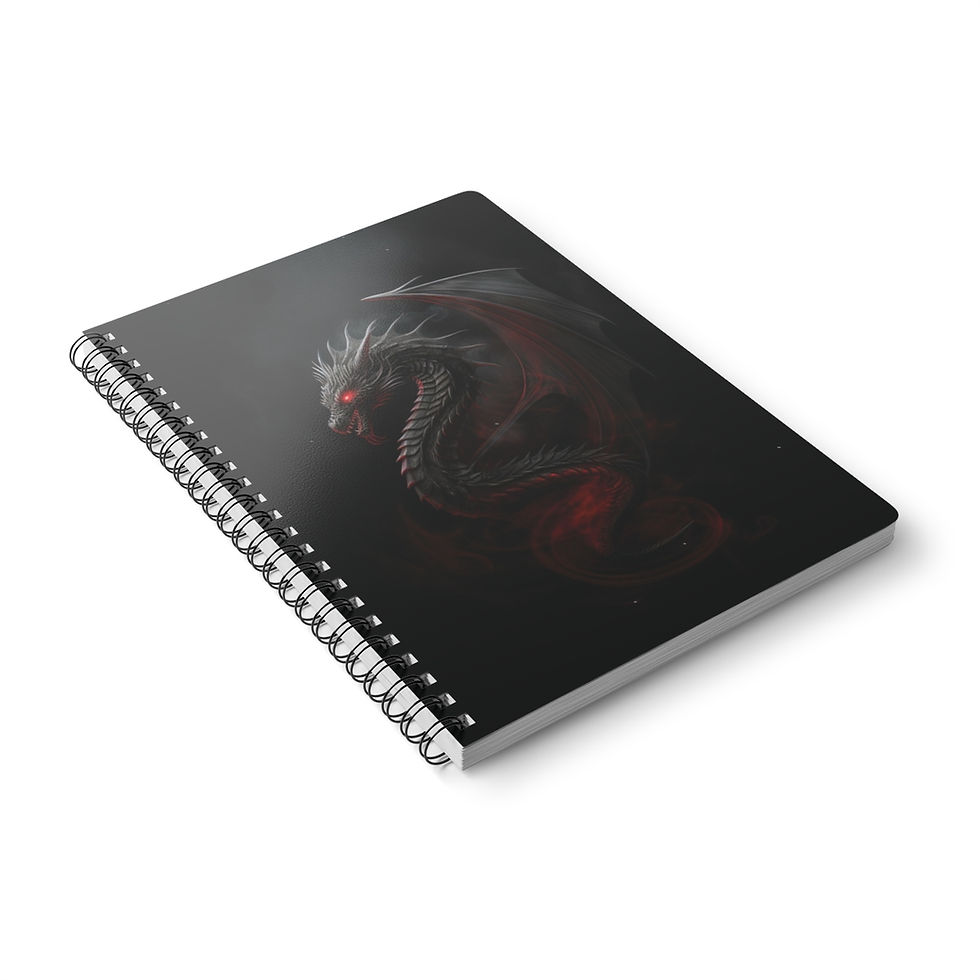 Thumbnail: Wirobound Softcover Notebook, A5 - Year of the Dragon